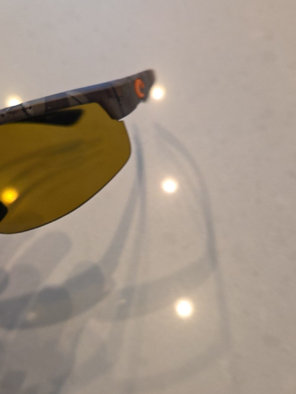 Costa Amber Lens Sun/Shooting Glasses. Case With Accents in Orange and Black - Picture 3 of 6